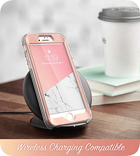 I-Blason Cosmo Series Case For Iphone Se 2022 (3Rd Gen)/Iphone Se 2020 (2Nd Gen)/Iphone 7/Iphone 8, Stylish Protective Bumper Case With Built-In Screen Protector (Marble) #TOP4