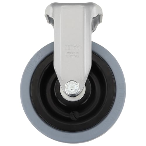 Roulette fixe D100 en métal et plastique haute résistance à visser