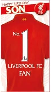 Liverpool Happy Birthday Son Card Number 1 Fan - comes with badge
