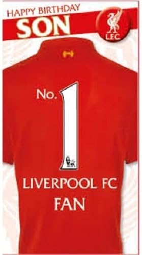 Liverpool Happy Birthday Son Card Number 1 Fan - comes with badge