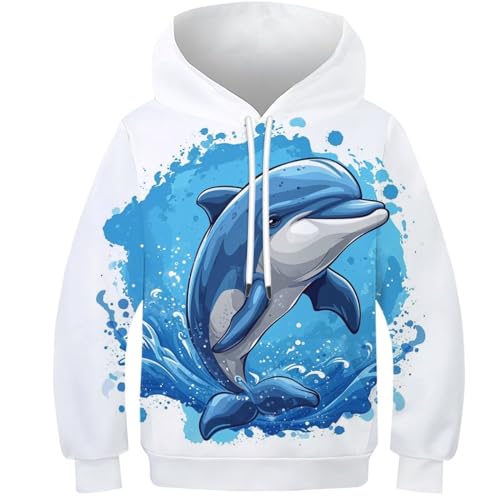 Pull dauphin à capuche fini les vêtements trop chauds avec ce sweat léger pour enfant
