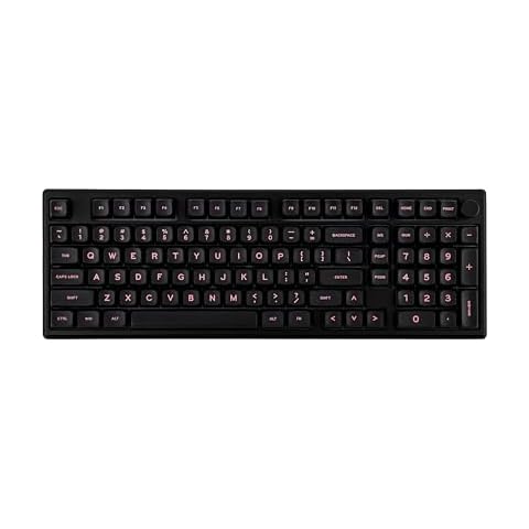 EPOMAKER Galaxy100 QMK/VIA Wireless Gaming Keyboard, Aluminum Mechanical Keyboard with PP Plate, Hot Swappable Custom Keyboard, Bluetooth/2.4Ghz/USB-C (Black, Wisteria Linear Switch) Cover