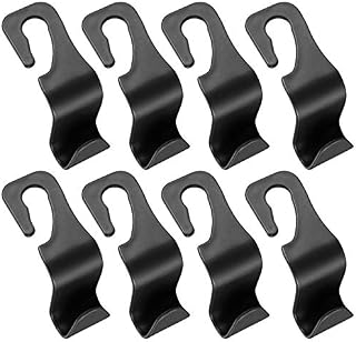 8 Pcs Car Storage Organiser Bag Hooks, Auto Hooks, Car Seat Headrest Holder Hooks, Car Coat Hanger Hooks, Coat, Purse, Handbag, Grocery, Bag Holder Support Car Seat Rear Hook