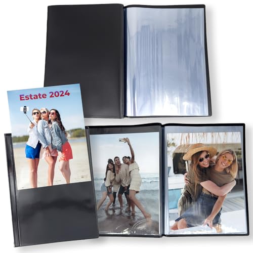 Album Fotografico 13x19 13x18 - Copertina Morbida e Flessibile - Perfetto per Conservare Fotografie, Cartoline e Ricordi - N° 3 Porta Fotografie da 40 foto totale 120 foto