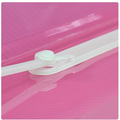 Pasta Plástica com Grampo e Trilho, Ofício, Pacote com 10 Unidades, Rosa, Dac