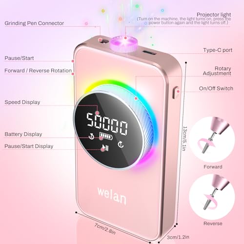 Kit Profesional de Lima Eléctrica para Uñas 50000RPM miniatura 3