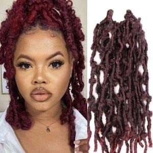 Flotig Goddess Locs Butterfly Locs Crochet Hair 12Inch 100 Stands Pre-looped Crochet Braids Synthetic Hair Extensions (12 Inch, T-bug)