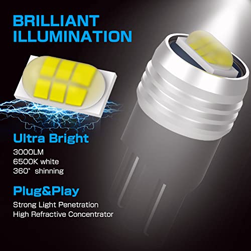Bombillas LED T10 Wedge 194 168 6000K Blanca Xenón miniatura 2