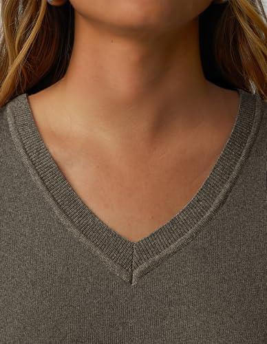 Image of GKBK Women's Sweaters 2026 Fall Fashion Lightweight Classic V Neck Business Casual Outfits Long Sleeve Knit Pullover Tops