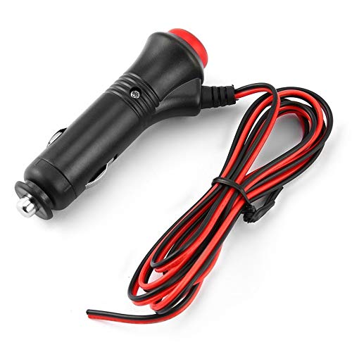 RoxTop Cigarrillos 12V 24V masculino encendedor del coche interruptor del enchufe del zcalo conector On Off 1,5 m (negro y rojo)
