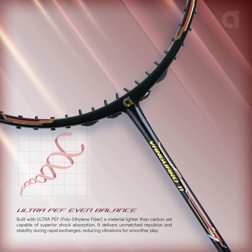 Image of Apacs Vanguard 11 Next Gen (Unstrung) | 38LBS Max Tension | Ultra PEF Shaft | (4U) Head Heavy Balance | Aero Dyna Frame | Made in Vietnam Badminton Racket with Cover (for Pros)