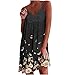 Vestido de noche elegante, sin mangas, vestido de ocio, vestido de verano, para mujer, bohemio, floral, vestido de playa, mini vestido vintage, manga corta, cuello en V, vestido de fiesta., Negro , L