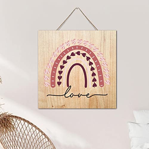 Décoration murale en bois Saint-Valentin 30cm pour maison