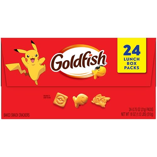 Image of Goldfish Pokemon Cheddar Crackers, 24 Lunch Box Packs