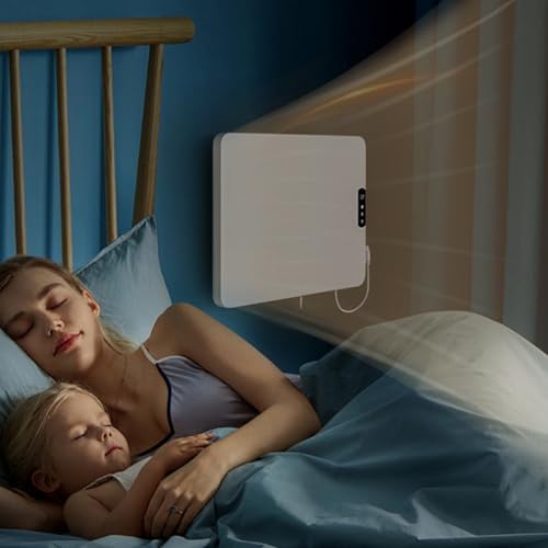 FRANREADER Radiadores Eléctricos de Pared con Mando y Control WiFi App, Diseño Silencioso, Protección Sobrecalentamiento, Programable 24h, Bajo Consumo