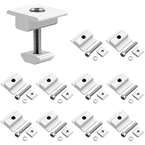 Anbte 10 Pack Aluminium Solar Panel Clamps Cover