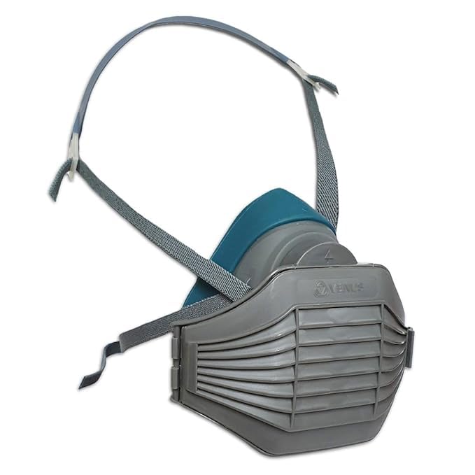 VENUS V-400 Half Face Reusable Respirator Mask with V-7400 P2 Filter Cartridge | ISI Approved | Protection Against Dust & Solid Particles | Industrial Safety Respirator Combo Pack-image-10