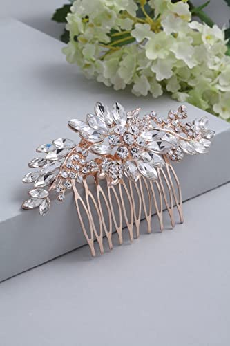 Image of Vogue Hair Accessories Golden And White Pearl Comb Hair Clip For Women