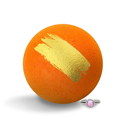 Royal Essence Sunshine Smoothie Bath Bomb with Jewellery Inside (Surprise 925 Sterling Silver Jewellery Valued at $50 to $3,000) Ring Size 9