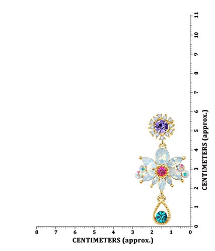 Opal Folklore Gemstone Floral Dangle Earrings Set