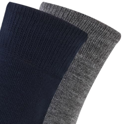 Bonjour Men's Woolen Anti-Skid Indoor Socks -Anthra, Pack of 1, Free Size