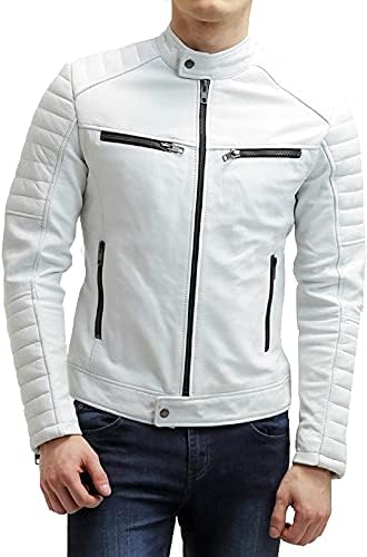 white biker jacket