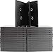 (25) 6-Disc Capacity Black 14MM DVD Empty Replacement Cases with Wrap Around Sleeve #DV6R14BK