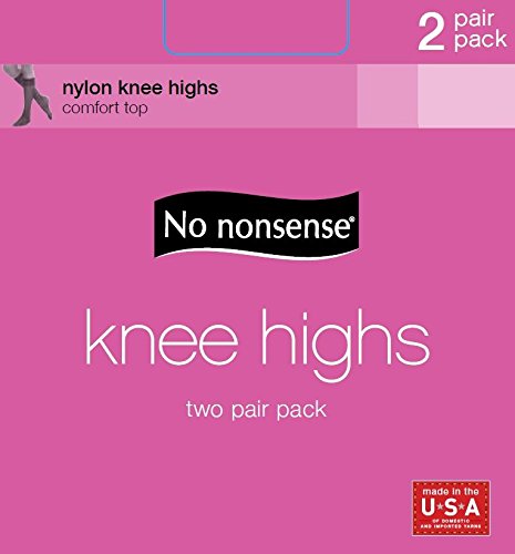 No nonsense Women's Knee High Pantyhose with Sheer Toe 2-Pack2
