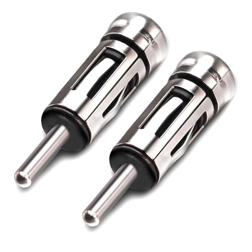 TUOLNK Adaptateur d'antenne Radio DIN mâle vers ISO Femelle, Adaptateur stéréo Universel pour véhicule, Prise ISO vers connecteur DIN pour autoradio de...