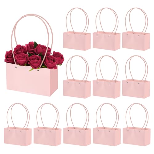 Sac pour fleuriste papier étanche rose, transportez vos bouquets sans risque