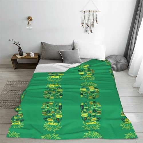 Couverture flanelle ultra douce imprimé Psych Ananas - 8