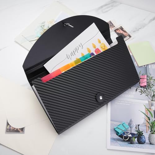 Receipt Organizer Cesil 13 Pockets Receipt Holder Small Accordion File Organizer Expanding File Folder Large Capacity Cards Ticket File Check Cards Bill Business Coupons Storage Ca image 4