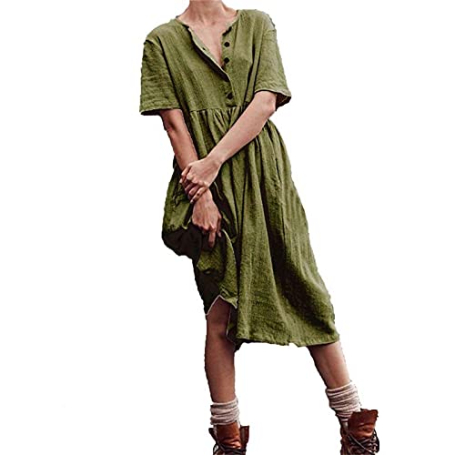 Robe d'été longue lin respirante et légère grande taille
