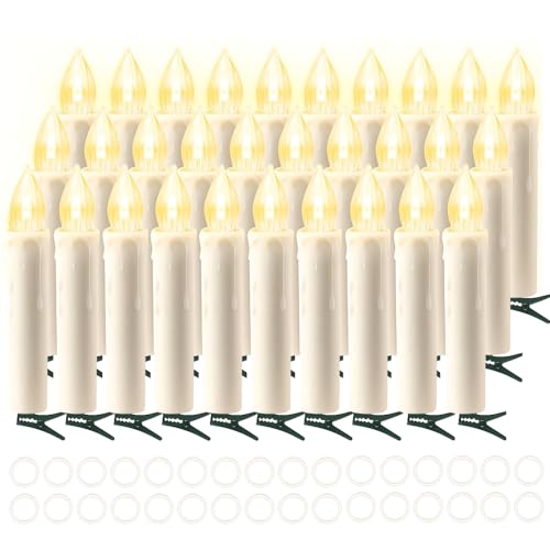 Koopower 30er LED Kerzen mit Timer, IP64 Dimmbar Kerzenlichter...