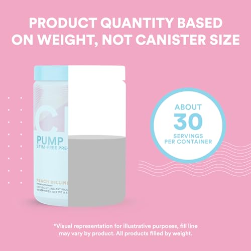 Cira Pump Caffeine-Free Pre Workout Powder For Women - Non Stimulant Preworkout Supplement For Pumps, Focus & Endurance - 30 Servings, Pop & Rock #TOP6