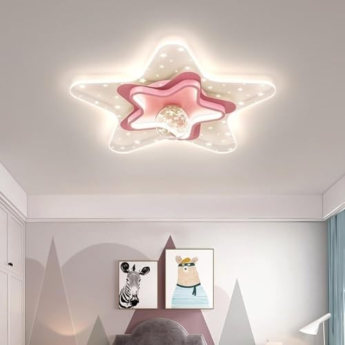 Plafonnier LED acrylique moderne rose de 55 cm à couleur variable - 4