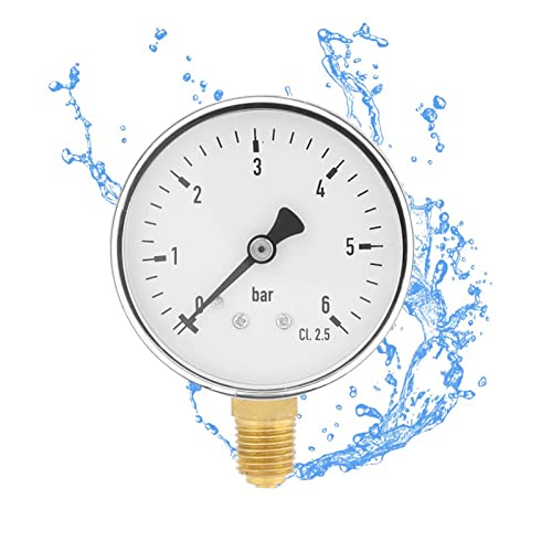 LANTRO JS Misuratore di Pressione 0-6 bar, Mini