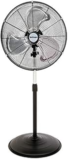 Hurricane Stand Fan - 20 Inch, Pro Series, High Velocity, Heavy Duty Metal For Industrial, Commercial, Residential, & Greenhouse Use - ETL Listed, Black