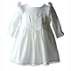 Taufkleid Baumwolle Langarm Baby Mädchen Blumenmädchen L15 (62)