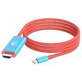USB C to HDMI Cable for Nintendo Switch Docking Station, 2M/6.6FT Portable Switch TV Adapter Cable Support PD 100W Fast Charging for Nintendo Switch/OLED,Steam Deck,MacBook Pro,iPad, Galaxy and More