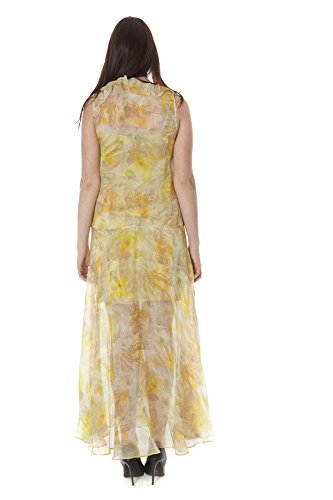 Robe longue John Galliano 34 XR7480 71116 jaune S371 taille 48
