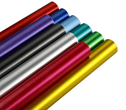 LZLRUN Brushed Metallic Steel Vinyl Wrap Roll with Air Release Technology DIY Styling Adhesive Decal Wrapping Car Accessories (Rose Red, 5ft x 10ft) by LZLRUN - Image 6