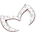 x xotic tech Rear Trunk Evil M Emblem Logo Decor Badge Decal, Compatible with Mazda 3 6 CX MX Miata (Red)