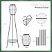 2 Pack Solar Lights Outdoor with Plant Stands, Solar Floor Lamps, Black Metal Tripod Deck Lights, Patio Decor for Garden Yard Pathway Driveway Porch
