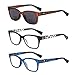 YsorrisoX Bifocal Reading Glasses for Women 3 Pack Include 1 Bifocal Sunglasses,Flower Printing Pattern Reader Glasses