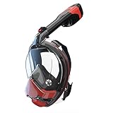 Electric Free Breathing Full Face Snorkel Mask for Adult - 180°Panoramic View/Anti-Fog/Anti-Leak...