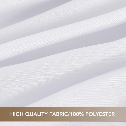 Image of sancua White Table Cloths Rectangle, 10 Pack Tablecoths Rectangular for 6 Foot Tables - Washable Polyester Fabric Table Cover for Wedding, Birthday Party, Banquet Reception, 54x108 Inch