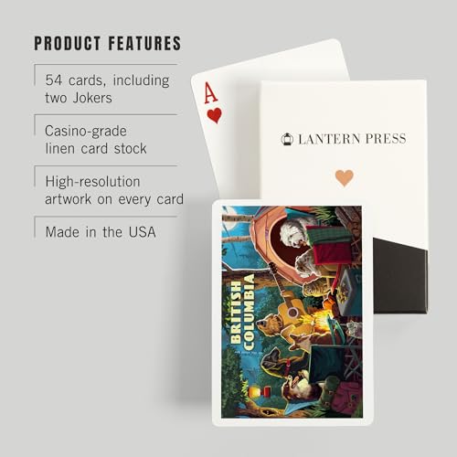 Lantern Press British Columbia Baraja Póker 52 Cartas miniatura 3