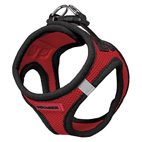 Voyager Step-In Air Dog Harness - All Weather Mesh Step In Vest Harness For Small And Medium Dogs By Best Pet Supplies - Red Base, Xl #TOP3