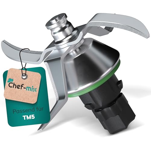 Chef-Mix Lame de mixage de rechange pour Vоrwerk Thermоmix Lame TM5 - Lame de rechange en acier inoxydable avec joint torique - Accessoire pour robot de...